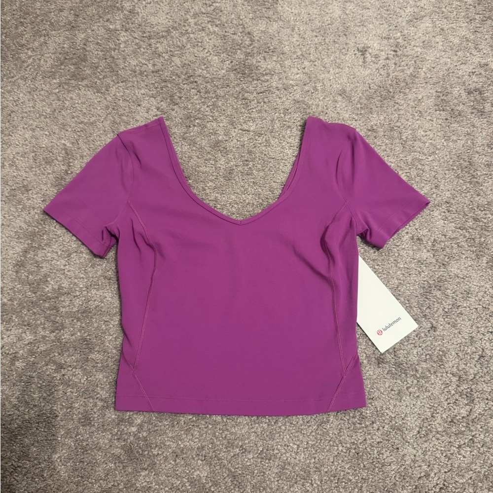 lululemon Align V-Neck Tee- Vivid Plum